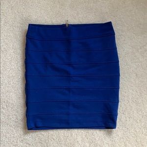 Blue pencil mini skirt - size small